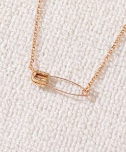 Alternative view of Chrome Hearts 22k Gold Green Diamond Roll Pin Necklace
