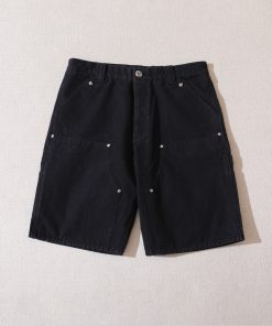 Chrome Hearts new black patchwork leather cargo shorts