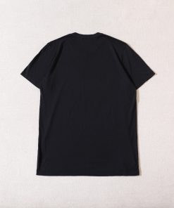 Alternative view of Chrome Hearts Black Silver Scroll Cross Patch Leather Small V-Neck Short Sleeve